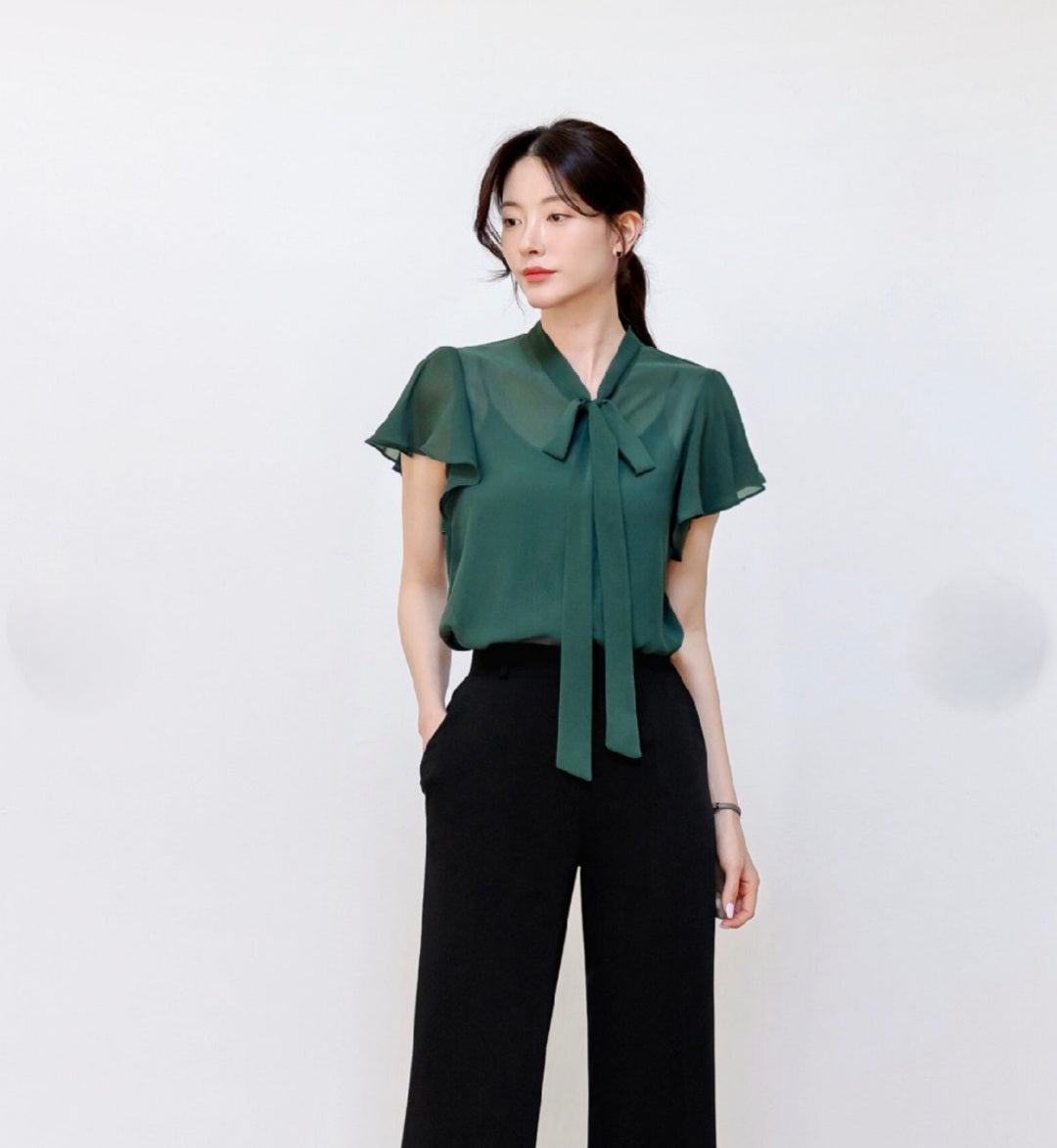 Tie up Top | Stylish Short Sleeves Cropped Tie Up Tops for Women - Loose Fit