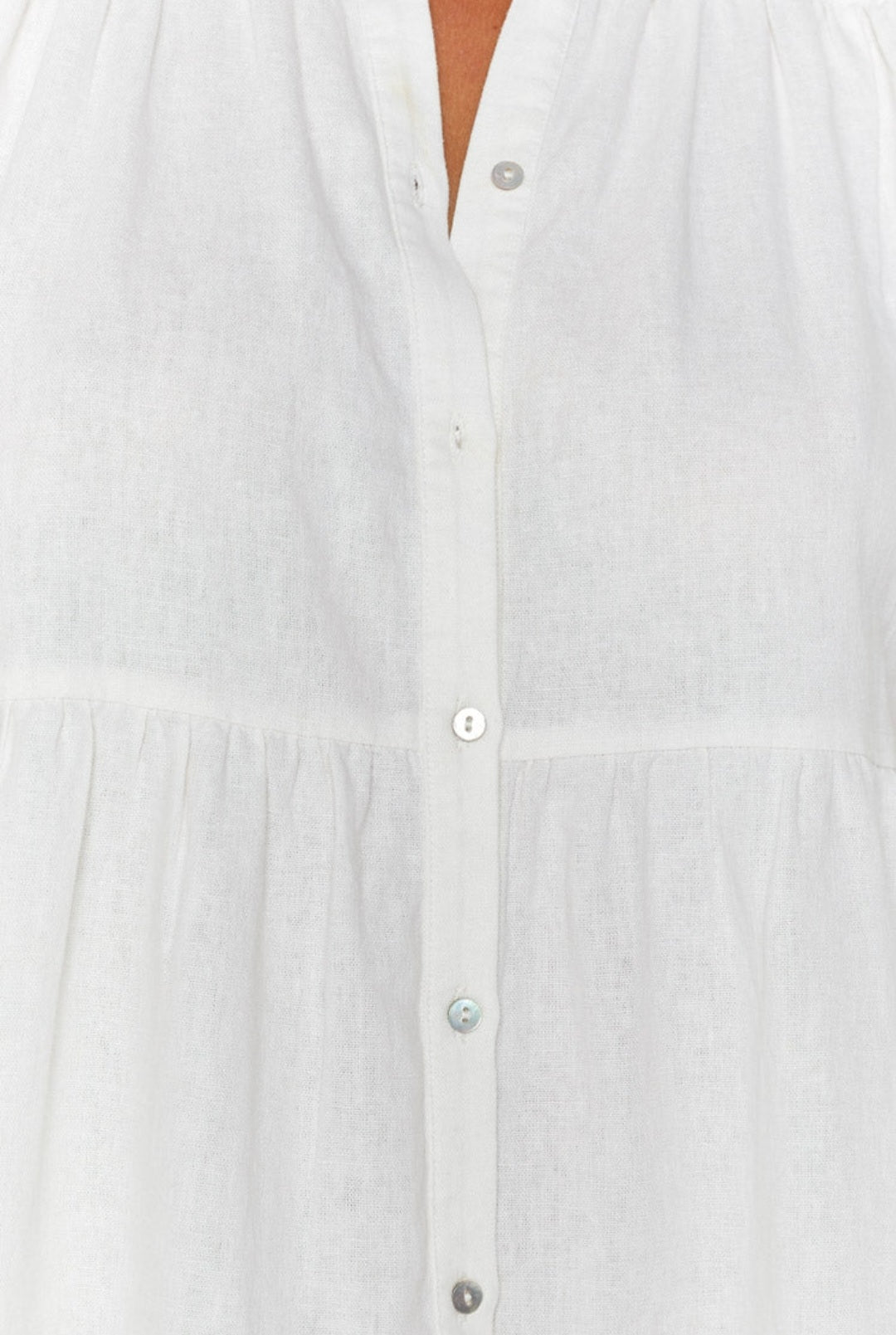 White Cotton Mini Buttoned Dress | Cotton Dress | Summer Dress