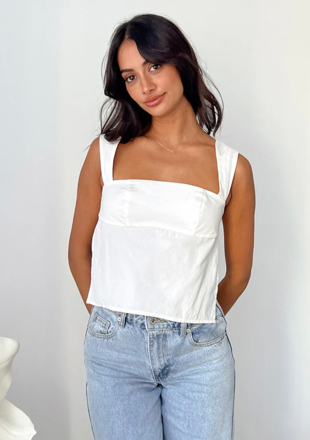 White Cotton Top | Cotton Top | Crop Top | Summer Top | Backless Top