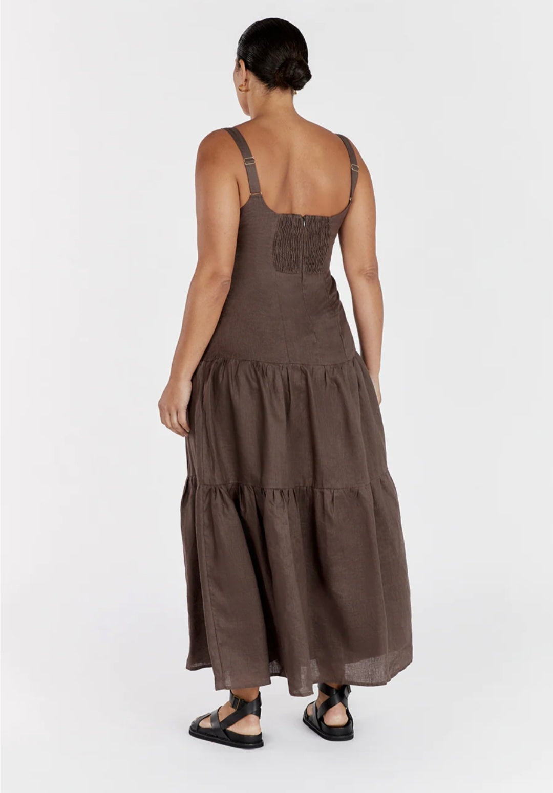 Brown Linen Dress | Maxi Dress | Linen Dress | Linen Clothing | 100% O