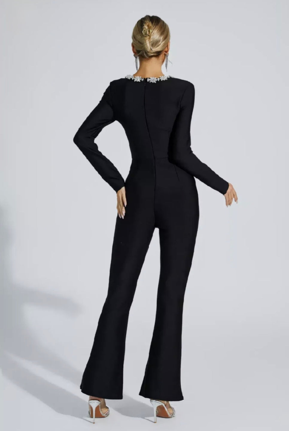 Black Jumpsuit | Bodysuit Jumpsuit |Embellished Jumpsuit | Summer Clot