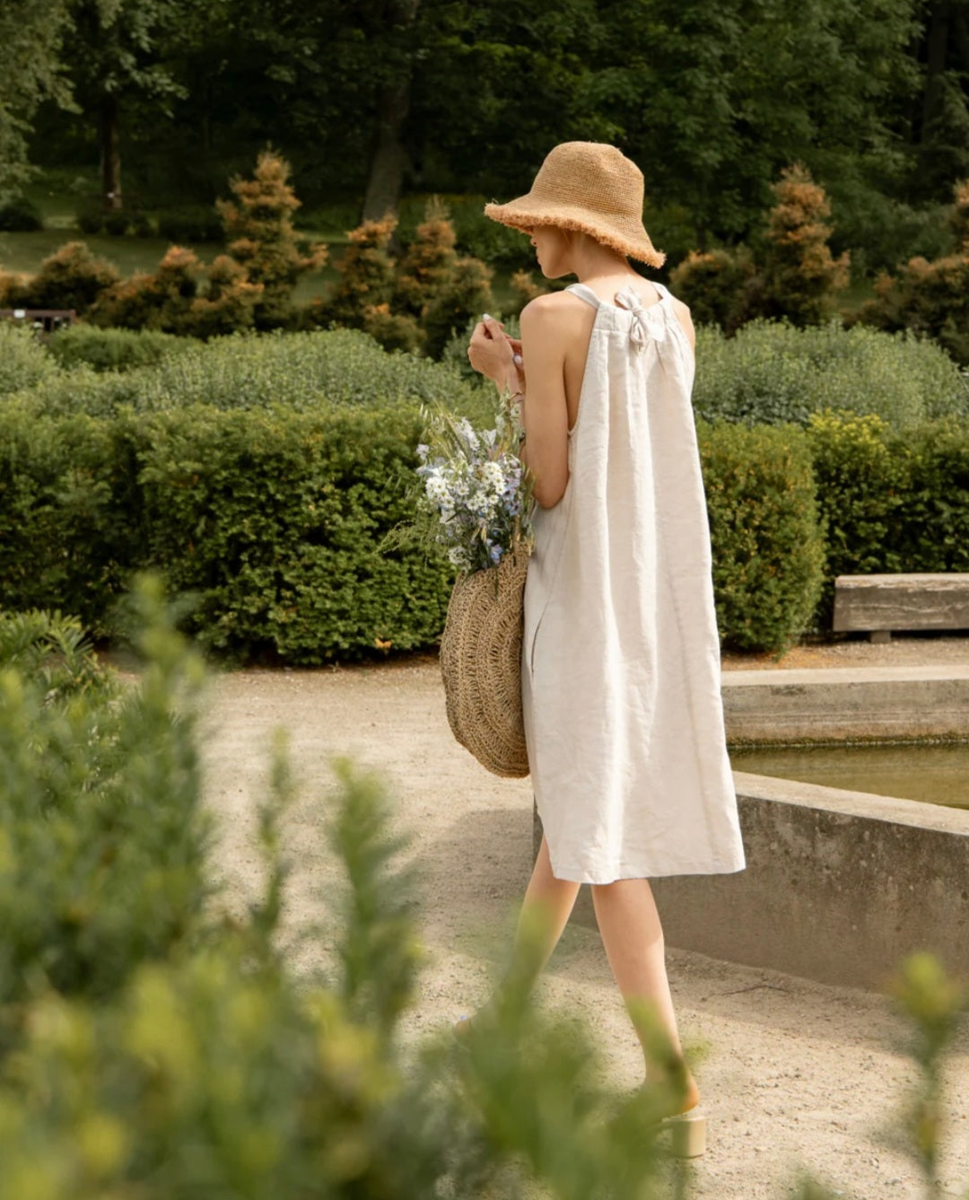 Ivory Linen Dress | Maxi Dress | Linen Dress | Linen Clothing | 100% O