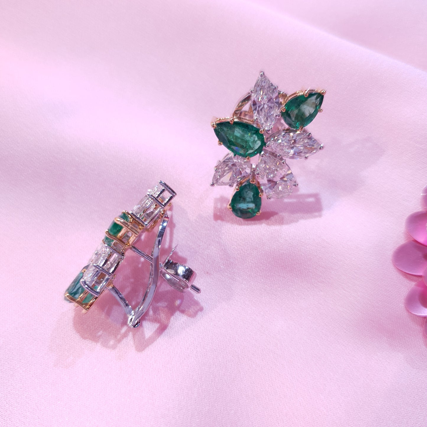 Emerald & Diamond Earrings