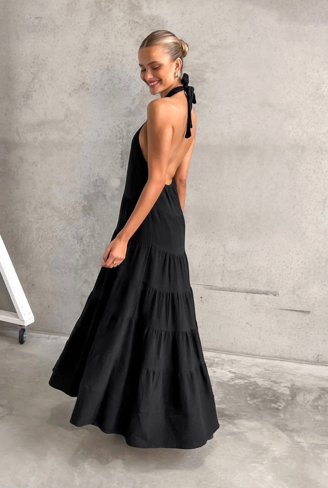 Black Cotton Dress | Maxi Dress | Cotton Dress | Black Dress | Flair D