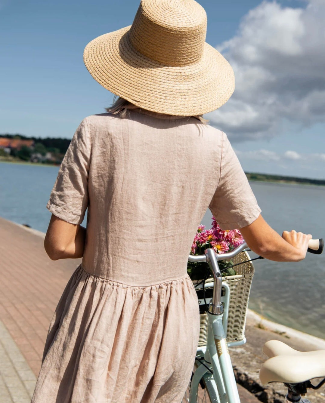 Beige Linen Shirt Maxi Dress | Maxi Dress | Linen Dress | Linen Clothi