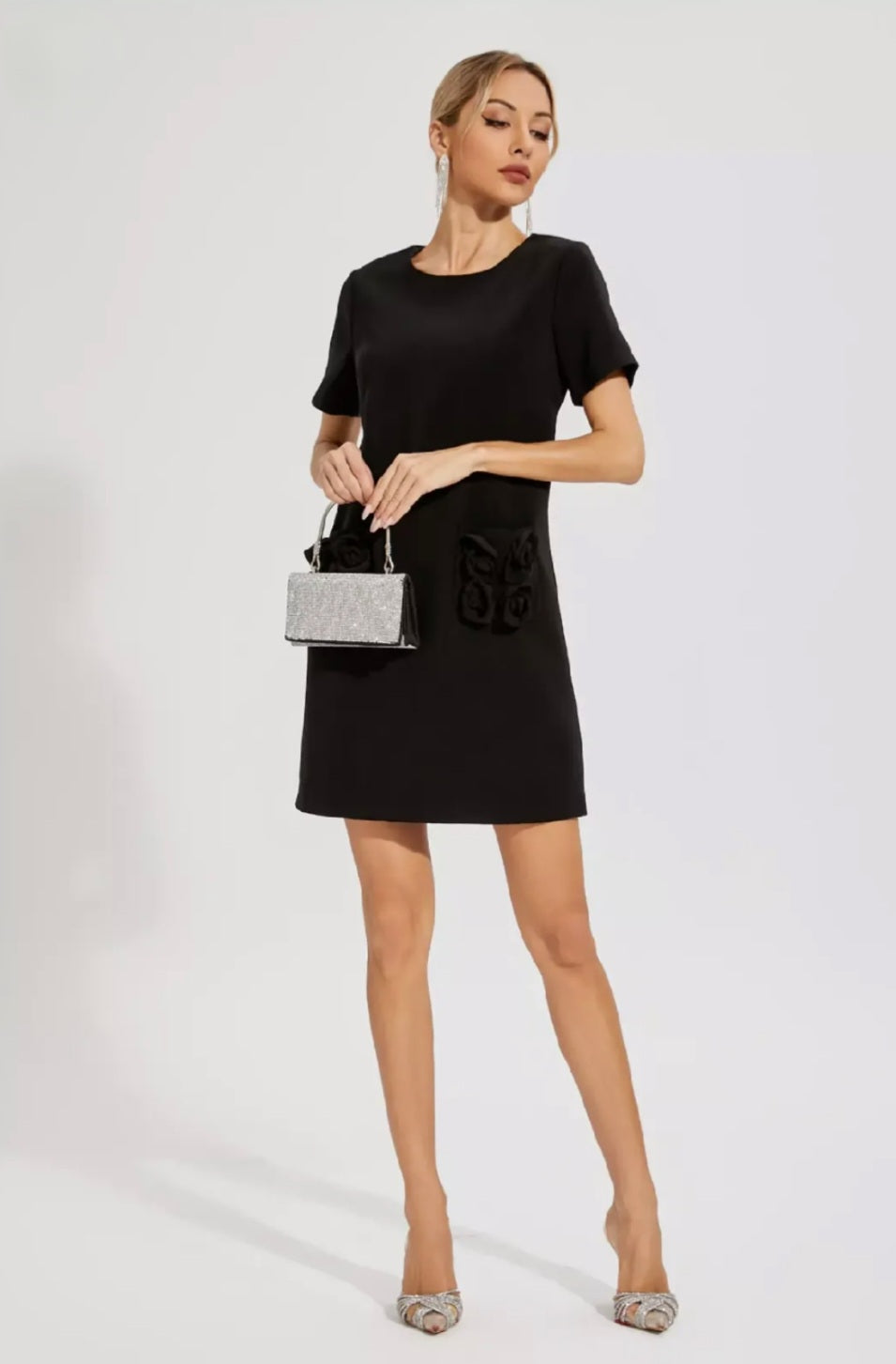 Black Mini Dress | Dolman Dress |Crepe Dress | Summer Clothing