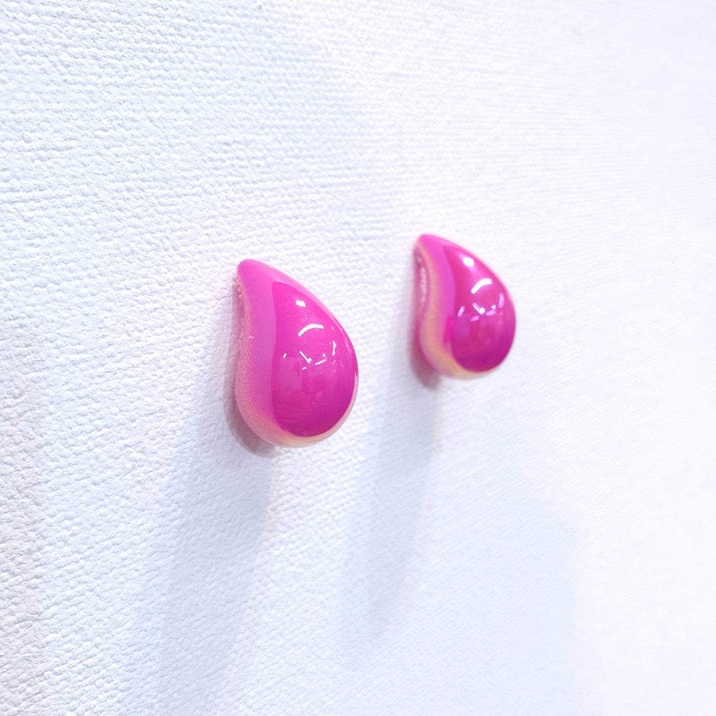 Pink Earrings - Water Drop Earrings in Hot Pink | November 28