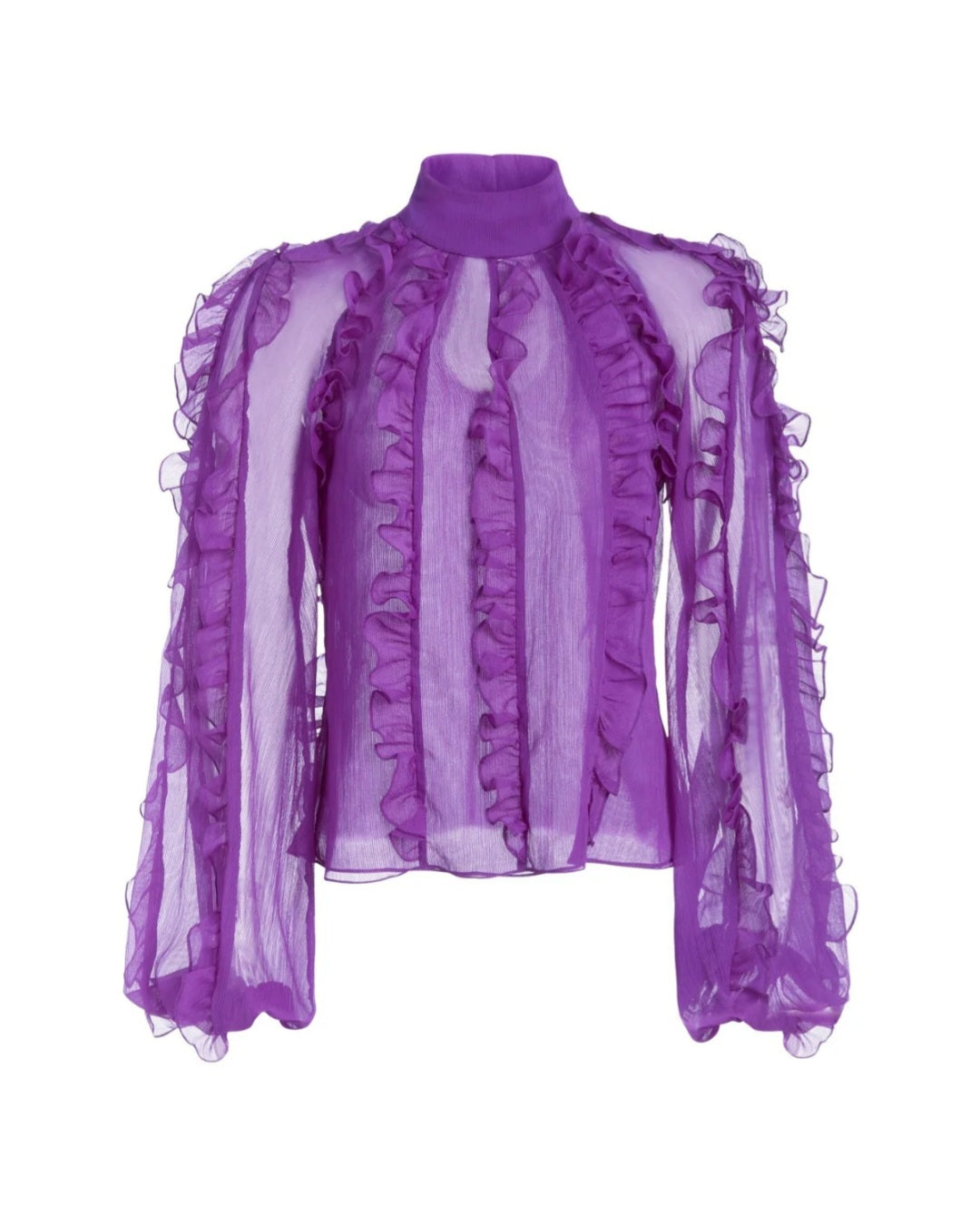 Purple Frill Top | Chiffon Top | Frill Top