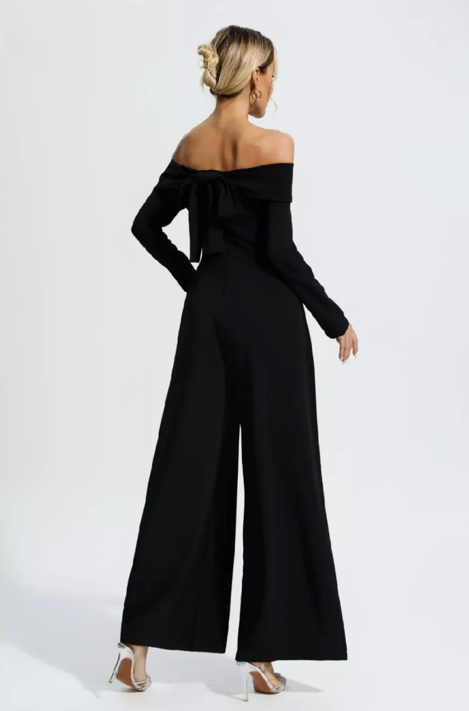 Black Jumpsuit | Off Shoulder Jumpsuit | Flare Bottom Jumpsuit | Summe