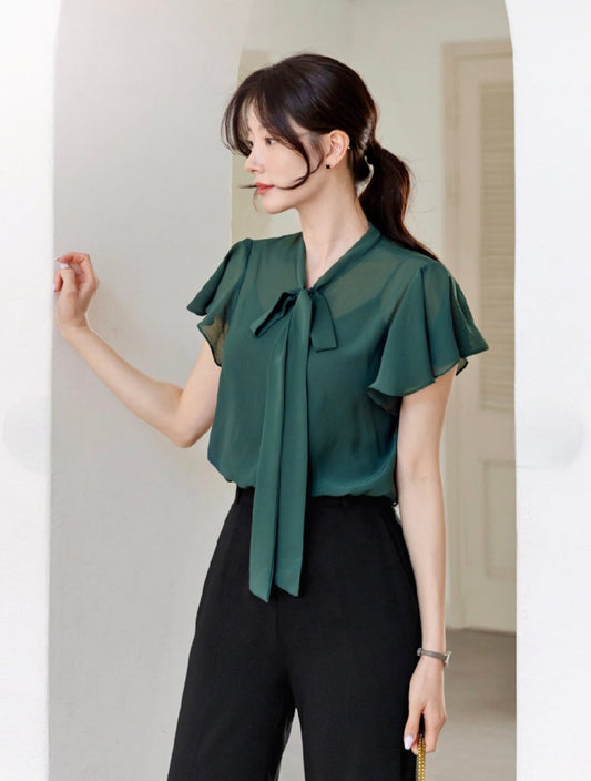 Tie up Top | Stylish Short Sleeves Cropped Tie Up Tops for Women - Loose Fit