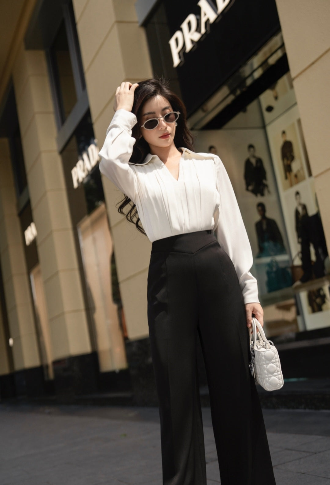 Long Sleeve Top with Pleated Design – Elegant Top for Women