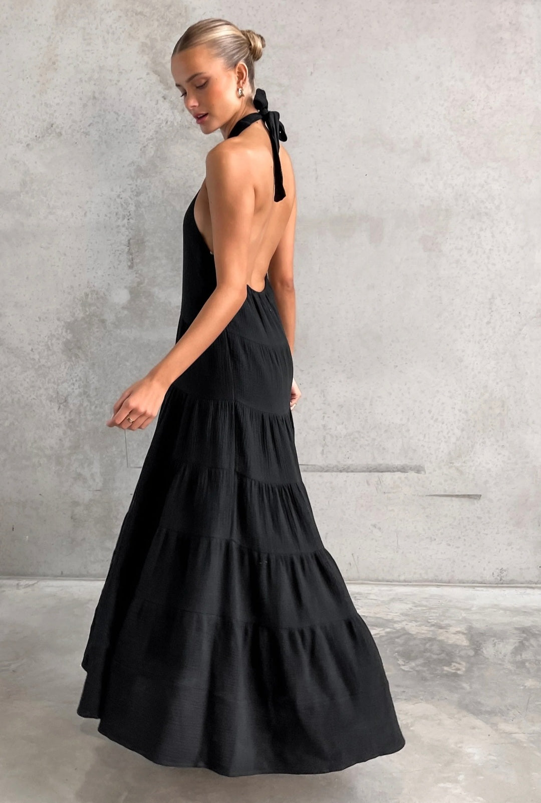 Black Cotton Dress | Maxi Dress | Cotton Dress | Black Dress | Flair D