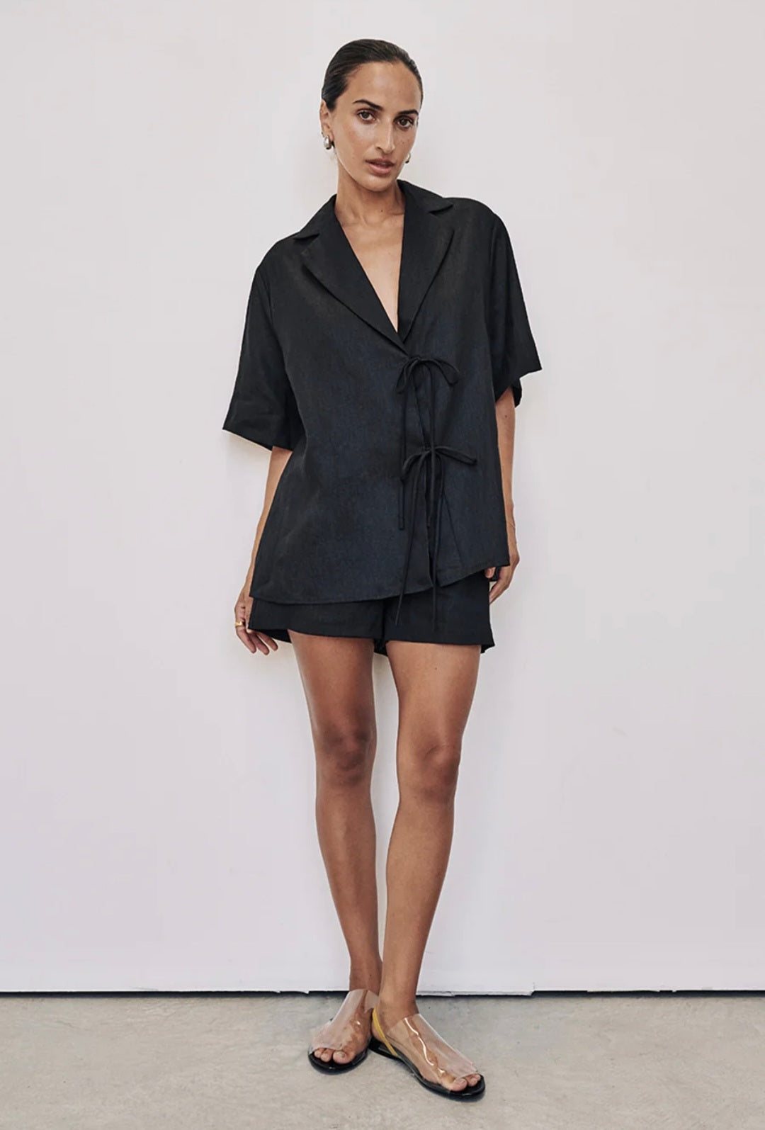 Black Linen Top | Linen Top | Shirt Top | Summer Top | 100% Organic Li