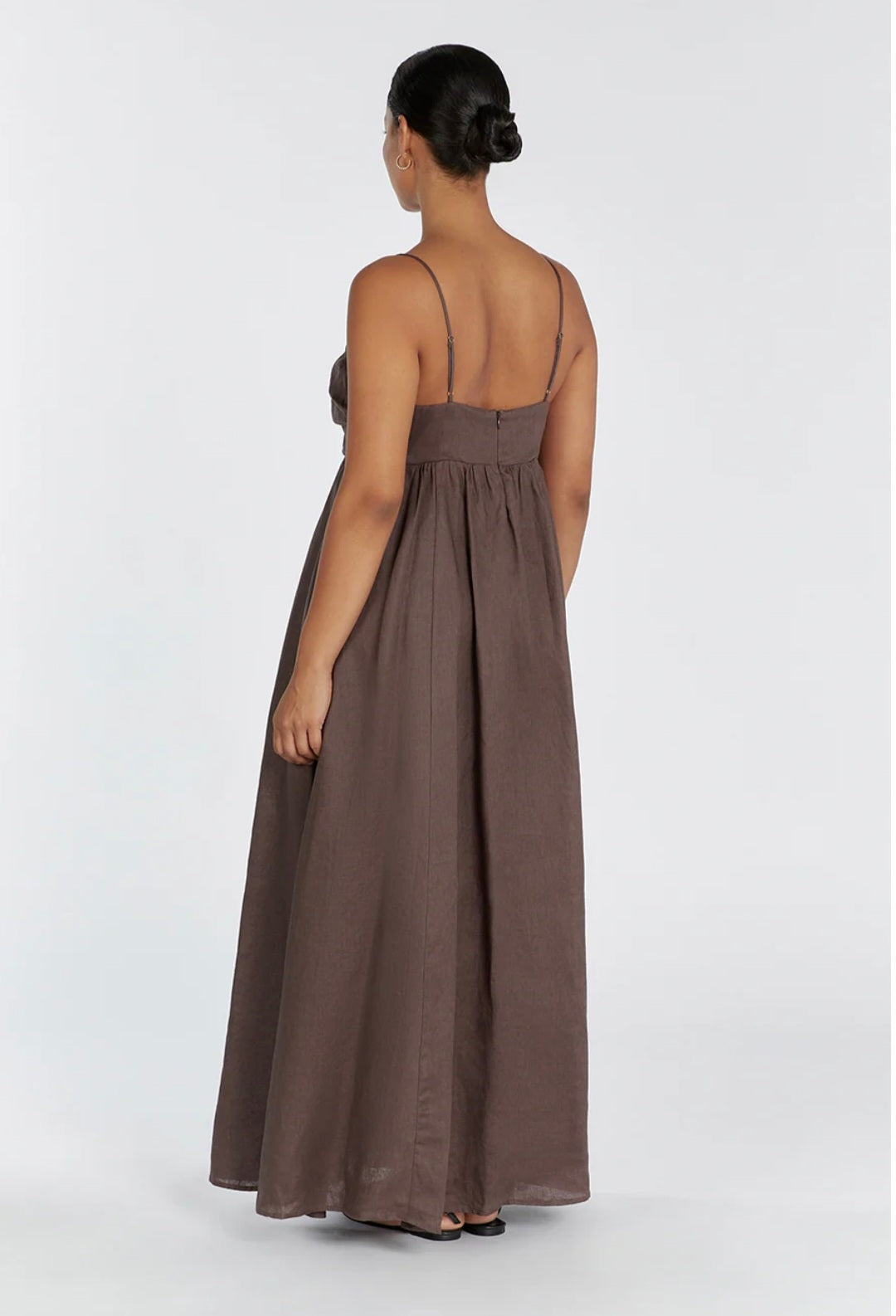 Brown Linen Dress | Maxi Dress | Linen Dress | Linen Clothing | 100% O