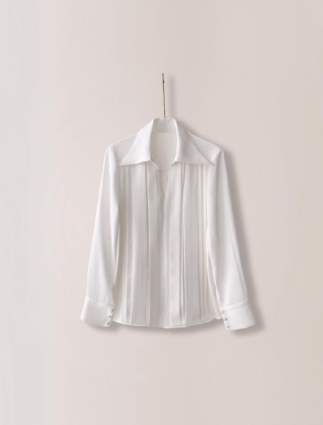 Long Sleeve Top with Pleated Design – Elegant Top for Women