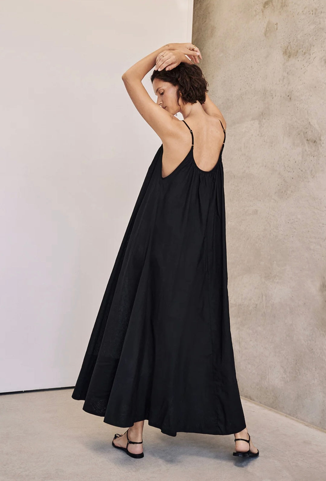 Black Cotton Dress | Maxi Dress | Cotton Dress | Black Dress