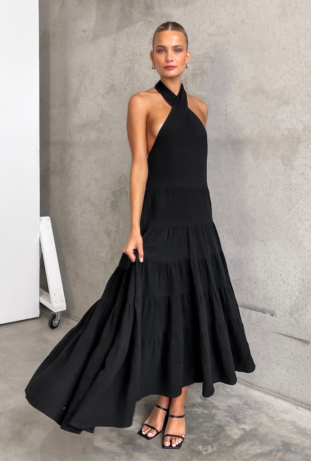 Black Cotton Dress | Maxi Dress | Cotton Dress | Black Dress | Flair D