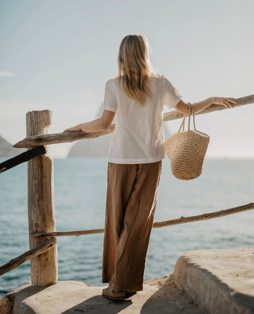 White Linen Top | Linen Top | V-Neck Top | Linen Clothing | 100% Organ