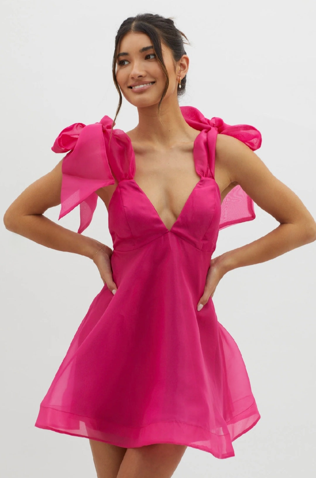 Pink Organza Dress | Mini Dress | Organza Dress