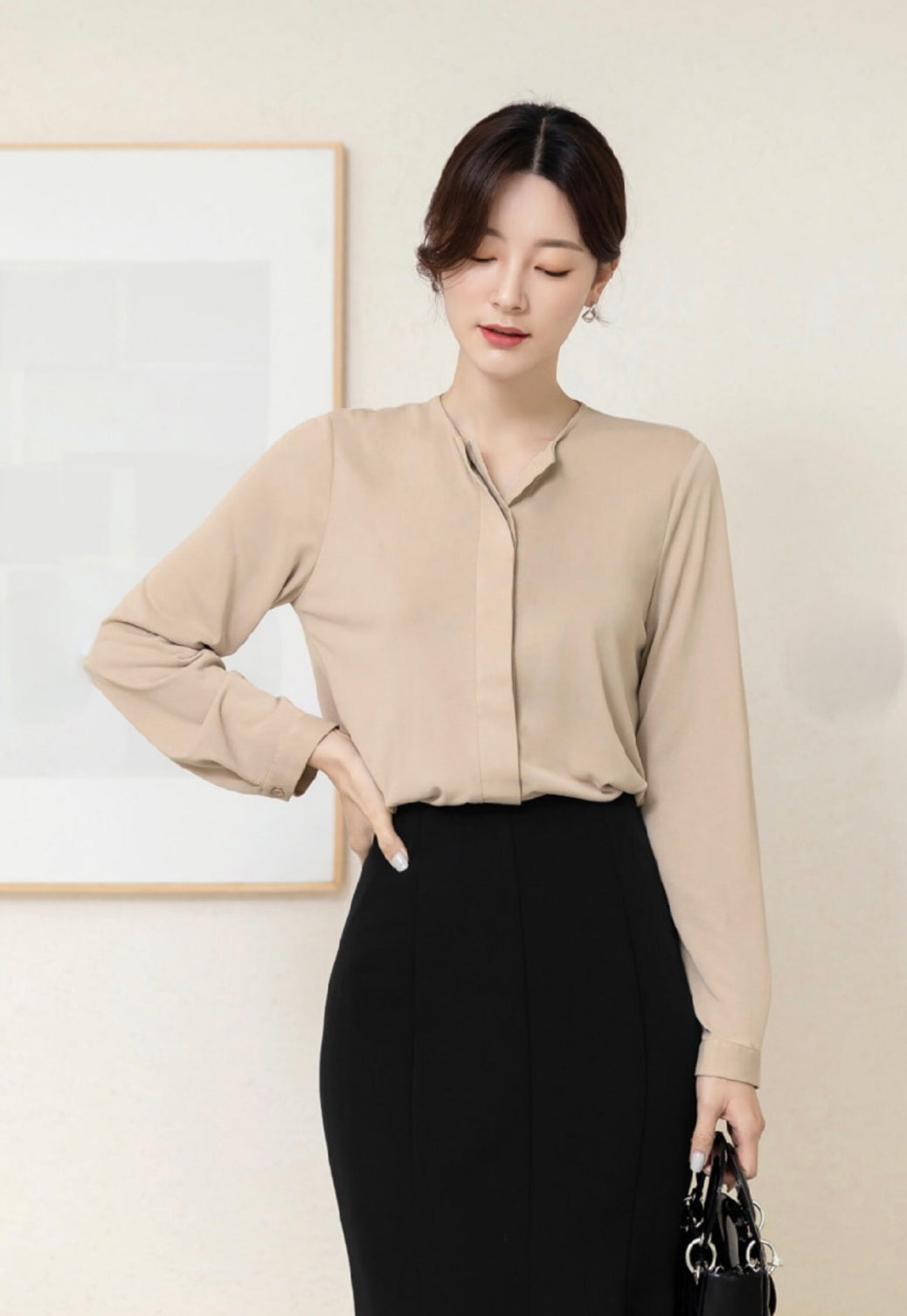 Tie Up Top | Long Sleeves Tie Up Tops for Women in Crepe